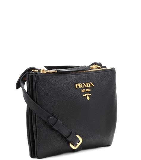 prada black leather stitching|Prada black leather crossbody bag.